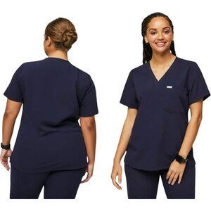 Figs Catarina One Pocket Scrub Top Navy Blue | Small